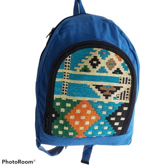 NEW Handmade Tribal canvas backpack hippie padded - Picture 1 of 14